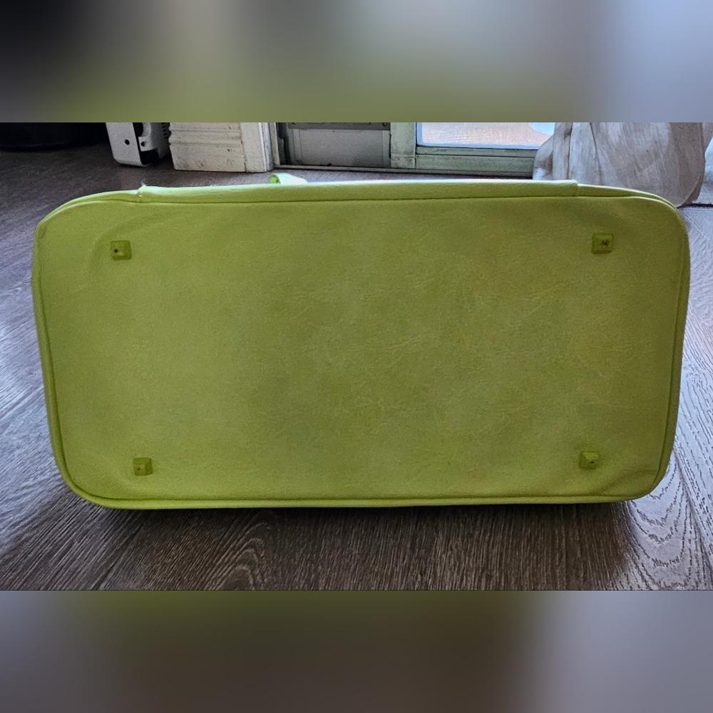 Euc Beis Citron Mini Weekenderlime Green Tote - image 2